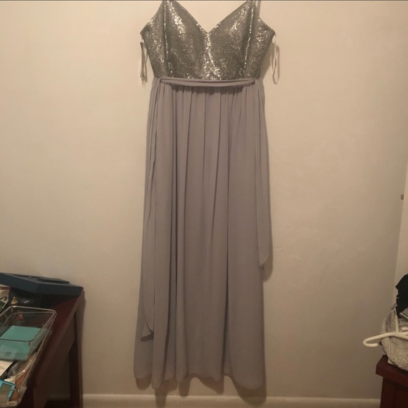 Platinum Color Semi Formal Dress - Picture 3 of 6